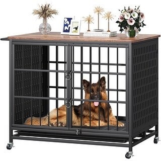 Image showcasing 41-inch Dog Crate, Heavy Duty Extra Large Dog Crate with Removable ...