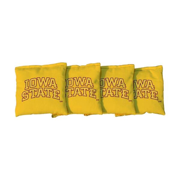 slide 2 of 3, Iowa State Yellow Cornhole Bags All-Weather Resin Filled
