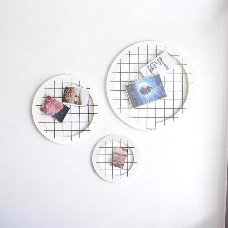 3-Piece Memory Board Wall Decor - White