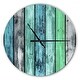 preview thumbnail 2 of 6, Designart 'Painted Wooden Planks' Oversized Modern Wall CLock 16 in. wide x 16 in. high