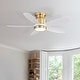preview thumbnail 31 of 75, Sofucor 42/52 Inch Low Profile Flush Mount Ceiling Fan with Light,Remote Control,Solid wood/ABS Blades,Reversible Quiet DC Motor