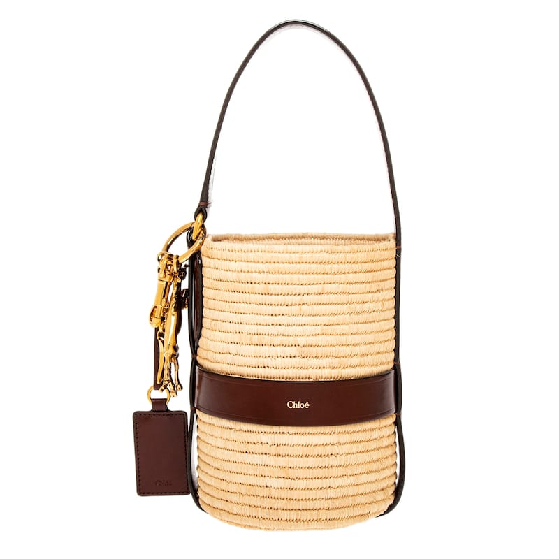 Chloe Kerala 25 Bucket Bag - Beige with Brown Trim