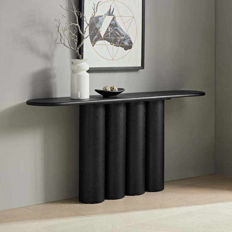 66.93" Modern Console Table for Entryway with Unique cylinders Legs Design for Living Room Hallway Foyer Entrance Study