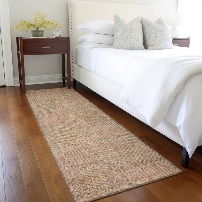 Machine Washable Indoor/ Outdoor Chantille Contemporary Maze Rug