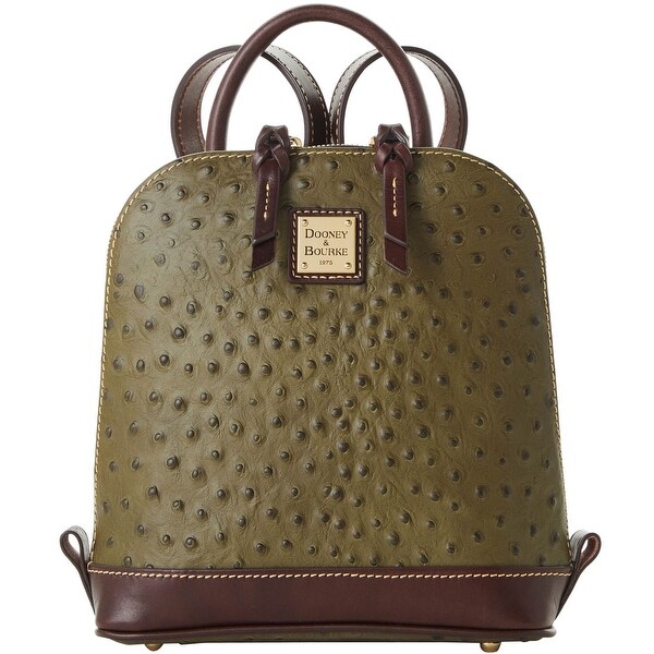 Shop Dooney & Bourke Ostrich Embossed Leather Small Zip ...