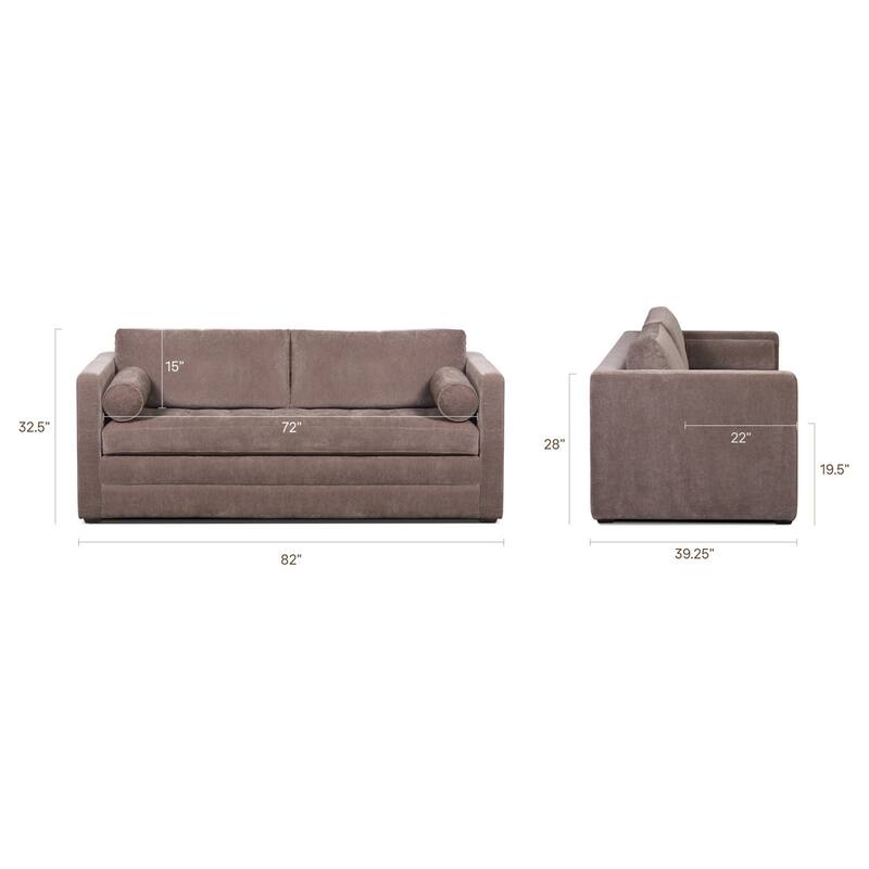 Poly & Bark Napa 82" Fabric Pull-Out Sofa Bed