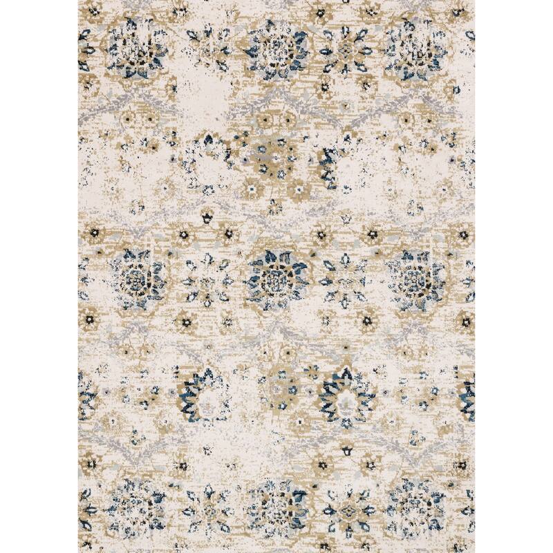 Alexander Home Verona Transitional Botanical Rug - 5' x 7'6" - Ivory/ Multi - Rectangle