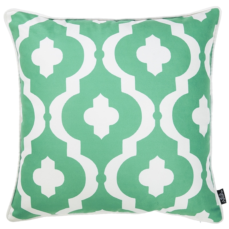 HomeRoots 18" Turquoise Throw Pillow Cover