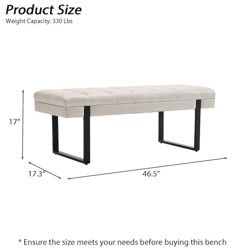 Upholstered Bedroom Bench Tufted Entryway Bench Modern End of Bed Bench Dining Bench with Gold/Black Metal Legs for Window
