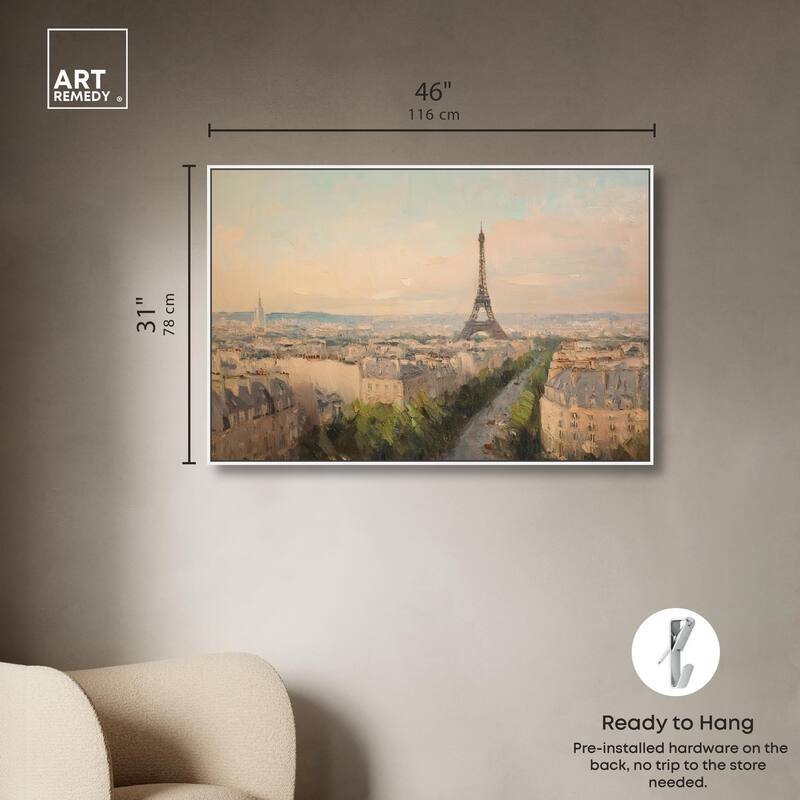 Early Morning Paris Canvas by Art Remedy