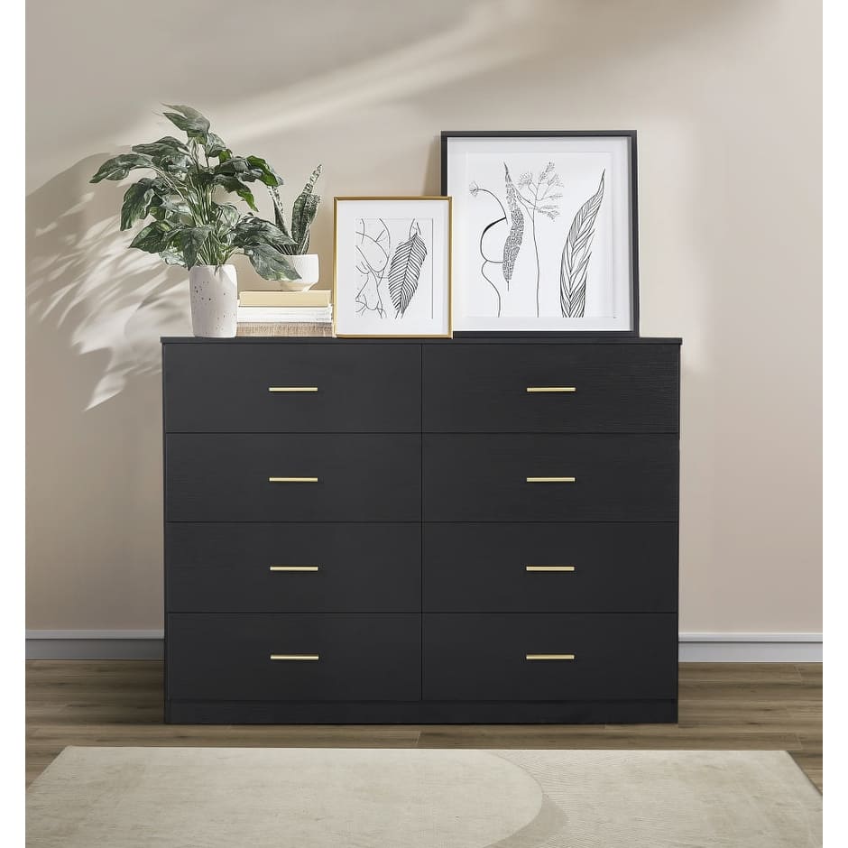 Modern 8-Drawer Dresser For Bedroom-Ample Storage Wide Chest Of Drawers,Sturdy & Safe