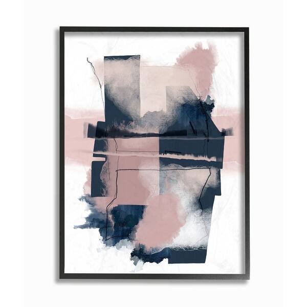 Shop Stupell Industries Abstract Geometry Pink And Blue Watercolor Painting 11x14 Proudly Made In Usa Overstock 28740999