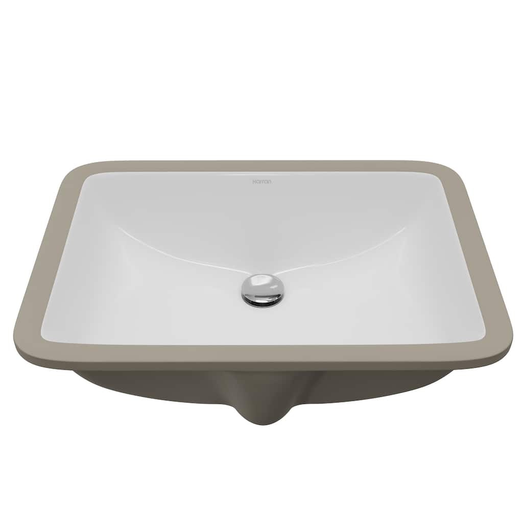 Karran 21-1/4" Undermount Vitreous China Bathroom Sink In White