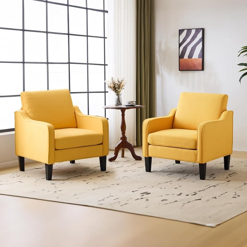 VINGLI Mid Century Modern Fabric Accent Chair