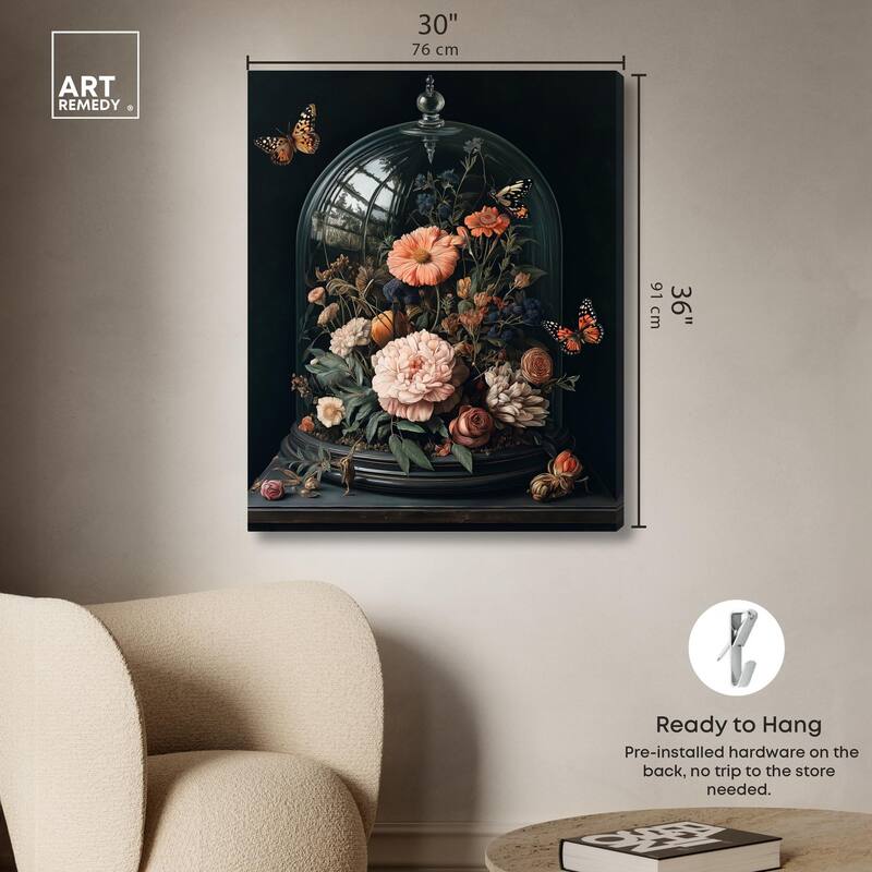 Bell Jar Garden I Canvas by Art Remedy, Gallery Wrapped