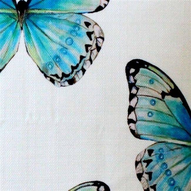 Costa Rica Robin's Egg Butterfly Throw Pillow