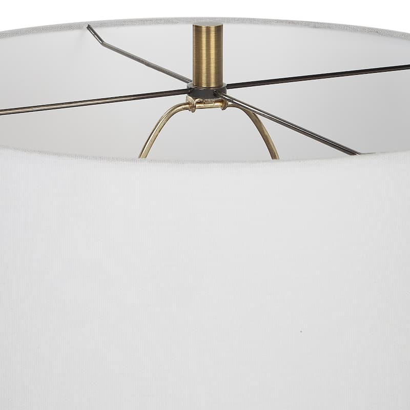 Uttermost Veston Blue Glaze Table Lamp - 17 W x 28 H x 17 D (inches)