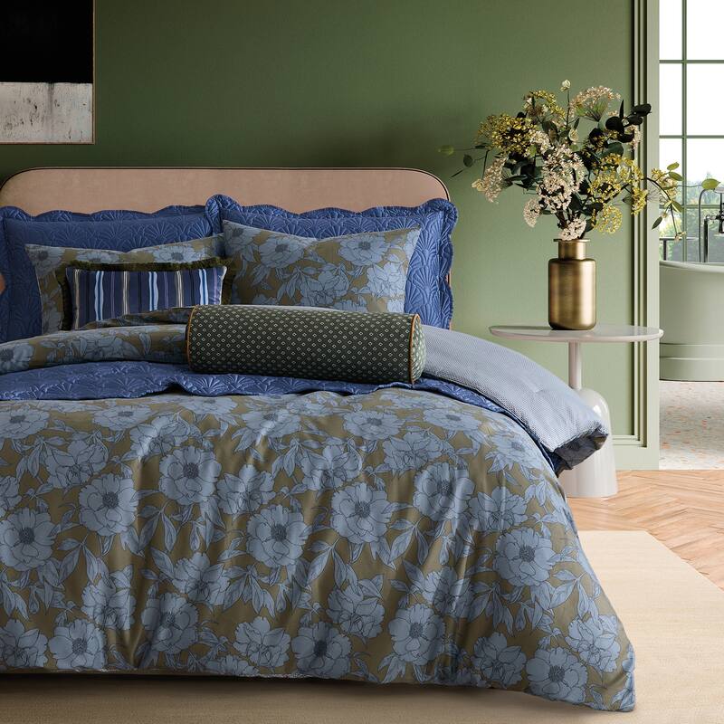 Ted Baker Mood Floral Comforter Set - Blue/Green - Full - Queen