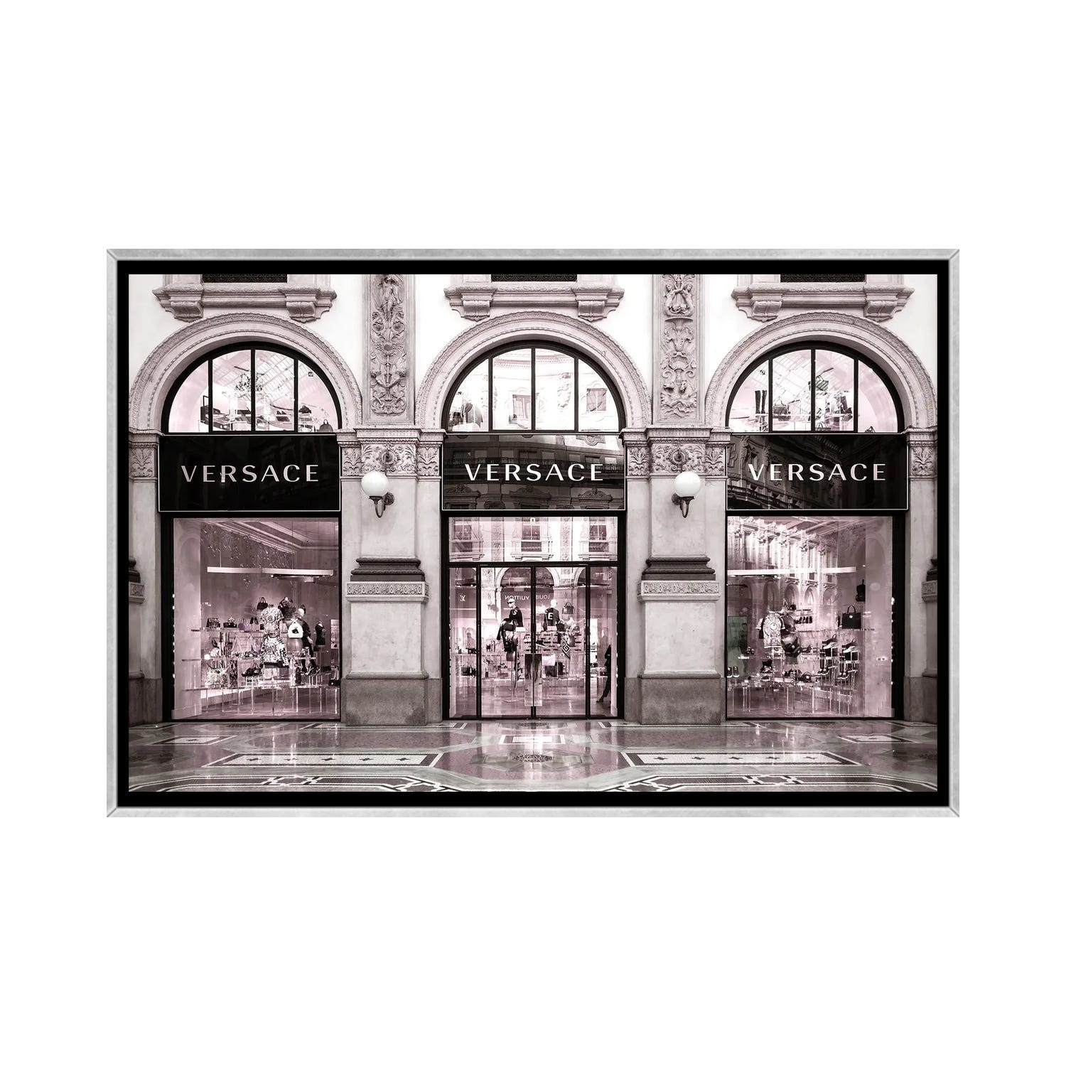 iCanvas "Pink Store Front" by Heather Grey Framed