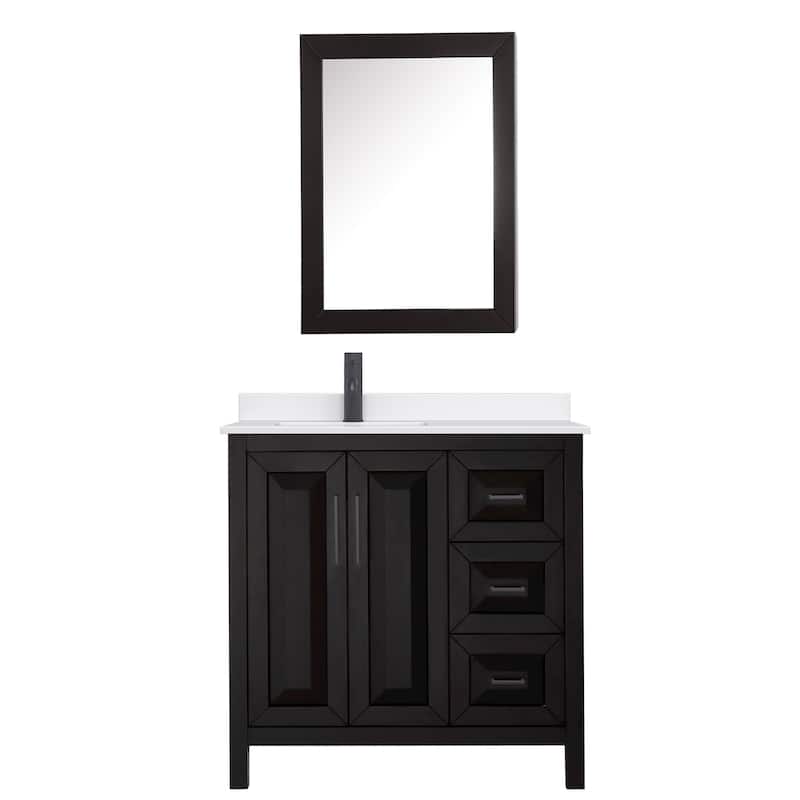 Wyndham Collection WCV252536S-QTZ-UNSMED Daria 36" Free Standing