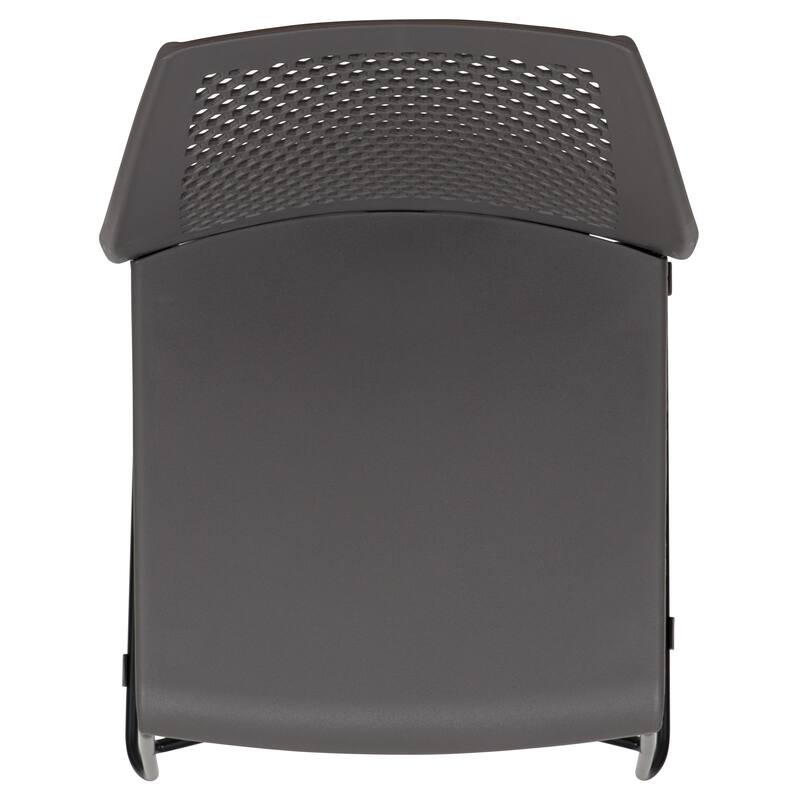 5 Pack 661 lb. Capacity Stack Chair with Air-Vent Back and Sled Base