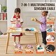 preview thumbnail 2 of 8, Natural Pine Wood Sensory Table with Storage Bins for Kids - 32.1” L x 23.6” W x 19.9” H