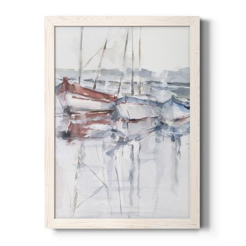 Watercolor Harbor Study II Premium Framed Canvas - Ready to Hang