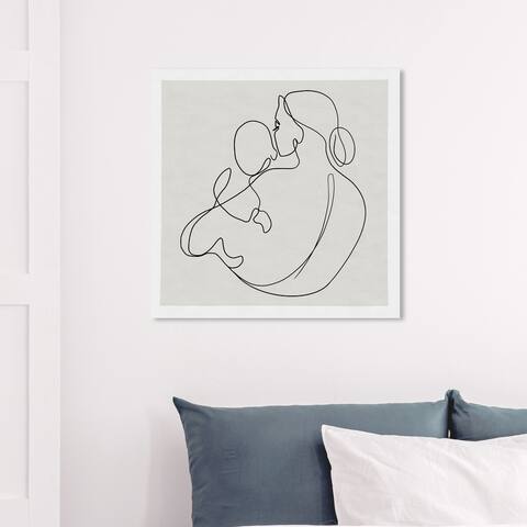 Olivias Easel Prints 'Mother and Child' People and Portraits Black Wall Art Canvas Print