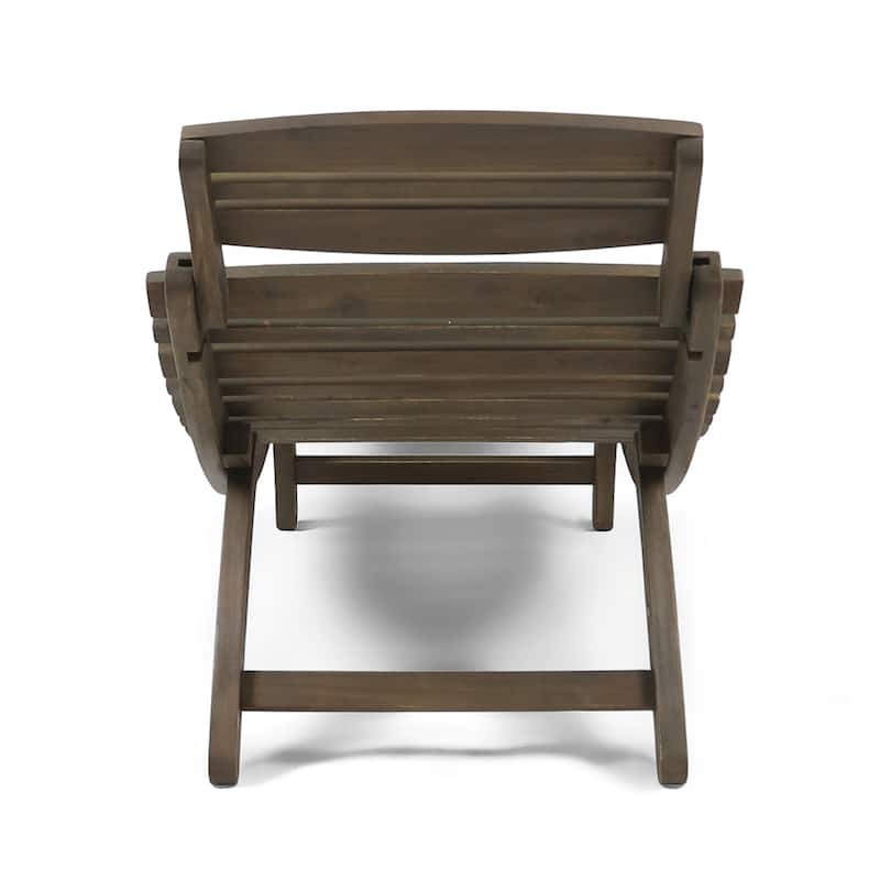 Lahaina Acacia Wood Outdoor Chaise Lounge by Christopher Knight Home