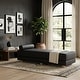 preview thumbnail 8 of 105, Jaxx Alon Daybed - Fold-Out Sleeper Chaise with Premium Memory Foam Queen-Size Mattress - Made in the USA Ultraleather Black