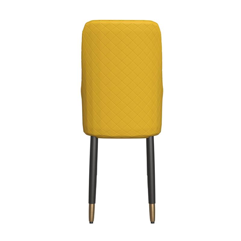 Allure Modern High-back Fabric or Leather Upholstered Accent Dining Chair with Solid Oak Wood Legs (Set of 4)