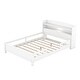 preview thumbnail 9 of 10, Traditional Modern Style Full Size Wood Platform Bed with Guardrail,Storage Headboard with Built-in LED Light