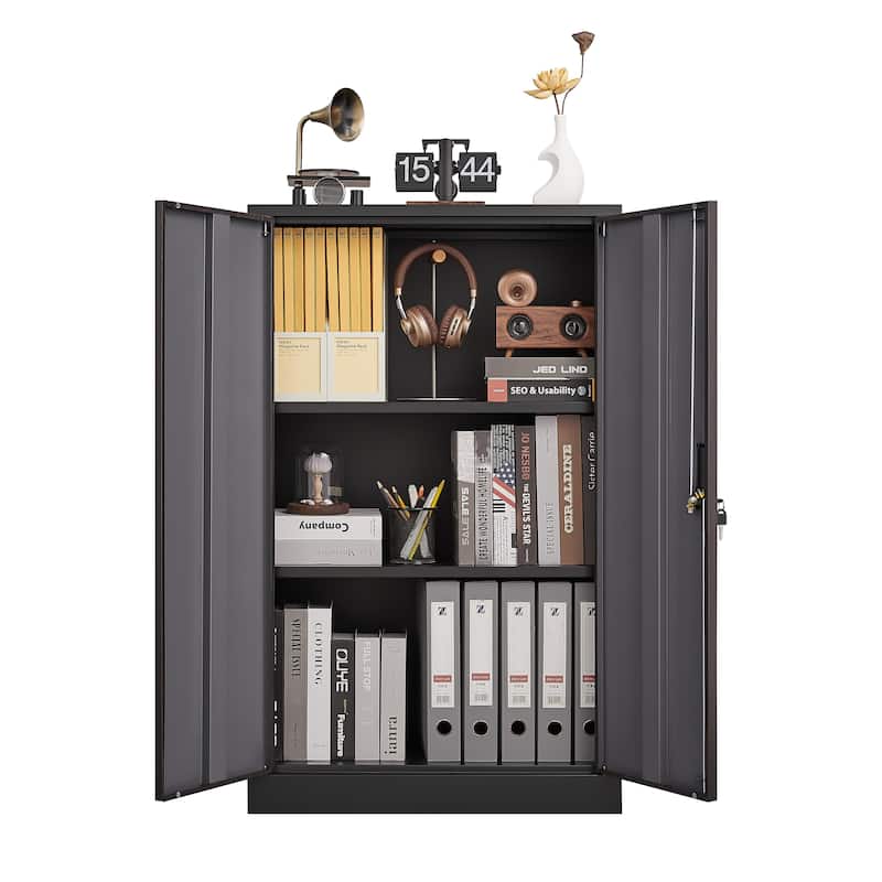 Metal Storage Cabinet with Locking Doors and Adjustable Shelf, Folding Filing Storage Cabinet , Folding Storage Locker Cabinet