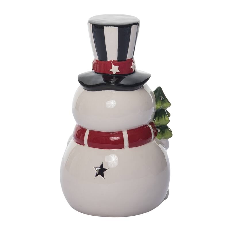 Transpac 8.5 in. Holiday Nostalgic Snowman