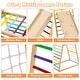 preview thumbnail 2 of 5, 6-in-1 Wood Jungle Gym Climbing Play Set with Double-sided Ramp