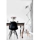 preview thumbnail 13 of 17, Plastic Eiffel Chairs Solid Wood Legs Molded Modern Armless Side Dining For Kitchen Work Office