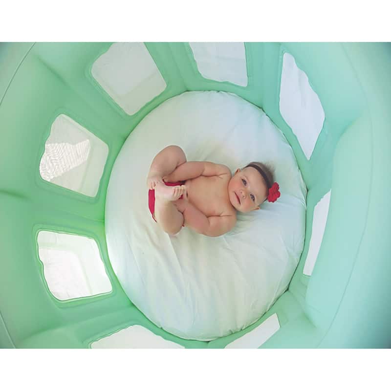 4-in-1 Room to Grow Portable Green Inflatable Baby Play Yard - 44"