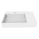 Juniper Stone Solid Surface Wall-mounted Vessel Sink - 30" Left Basin - White