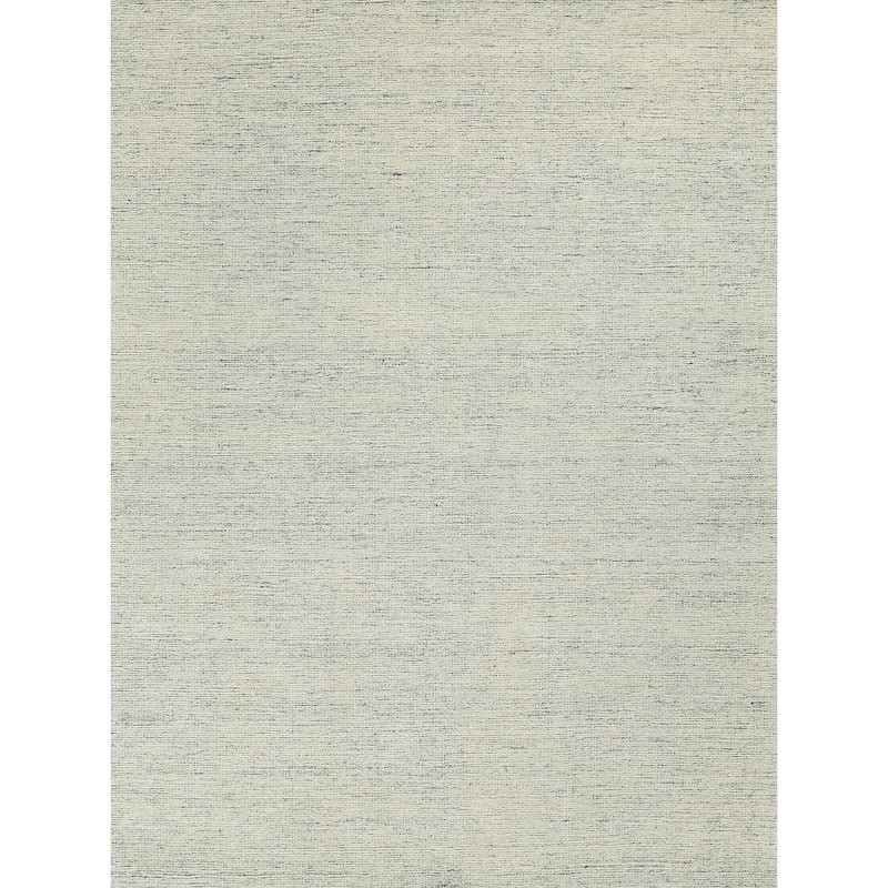 Elements Handmade Hand Tufted New Zealand Wool Blue/Ivory Area Rug.