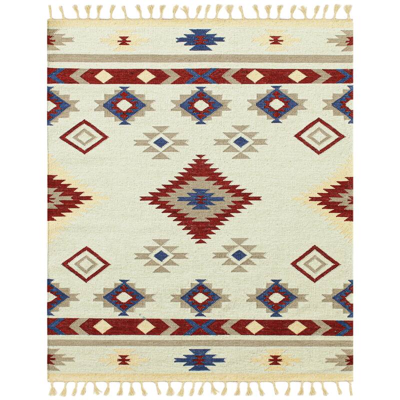 The Curated Nomad Sorrel Southwestern Flatweave Area Rug