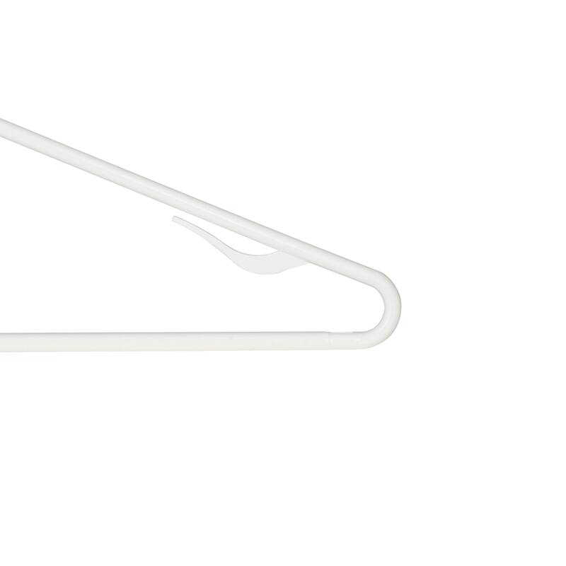 Laundry 360 6 Pack Plastic Hangers in White - 16.5" W x 8.1" H