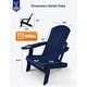 preview thumbnail 80 of 78, WINSOON All Weather HIPS Folding Adirondack Chair with Ottoman, 5-Gear Adjustable Backrest and Retractable Ottoman Set of 4