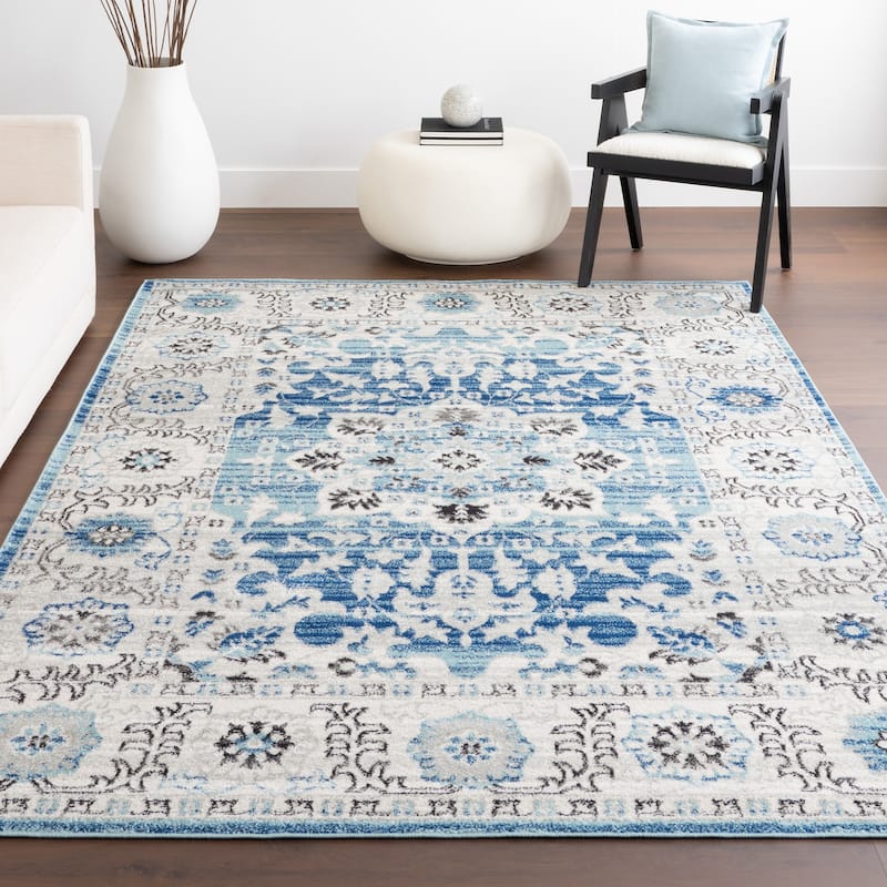 Nuloom Aqua Traditional Persian Fancy Area Rug