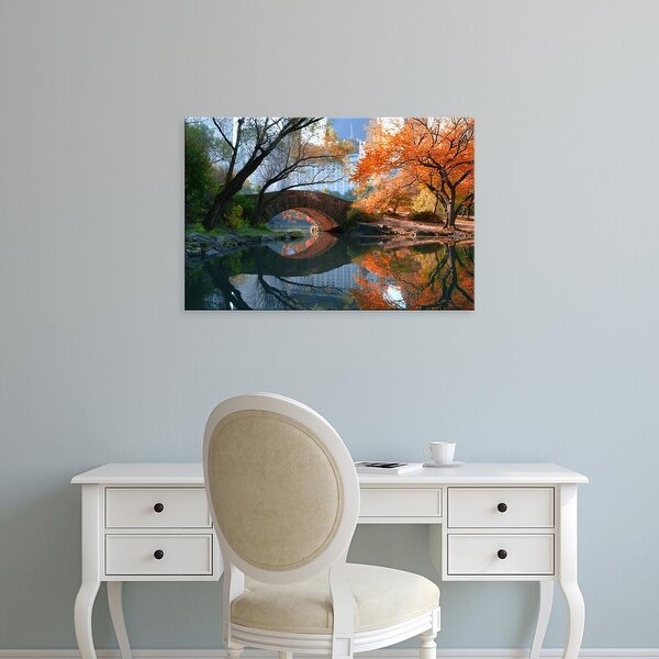Easy Art Prints Michael Chen's 'Gapstow Bridge, Fall' Premium Canvas Art