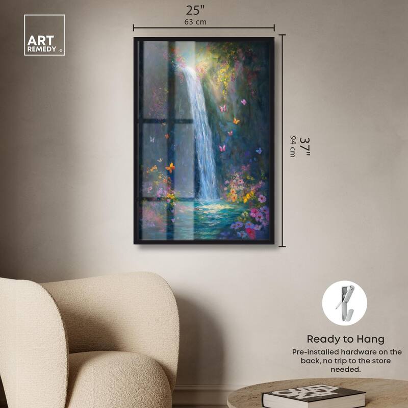Hidden Falls II Shadowbox by Art Remedy