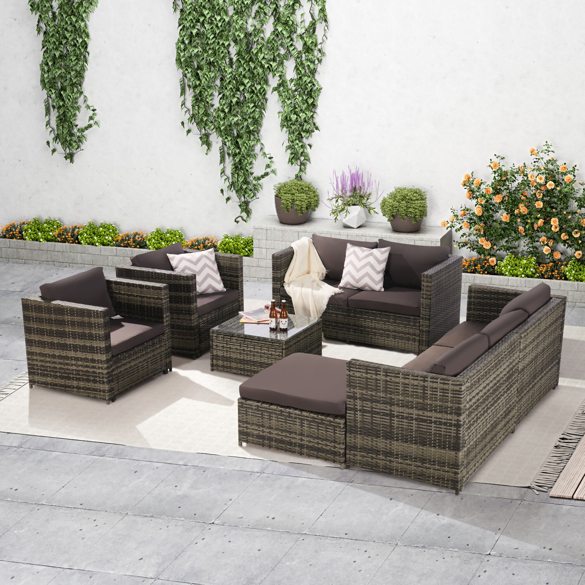Modular wicker outdoor furniture clearance