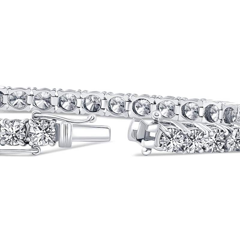 10 Ct Round Diamond 6.5" Tennis Bracelet White Gold