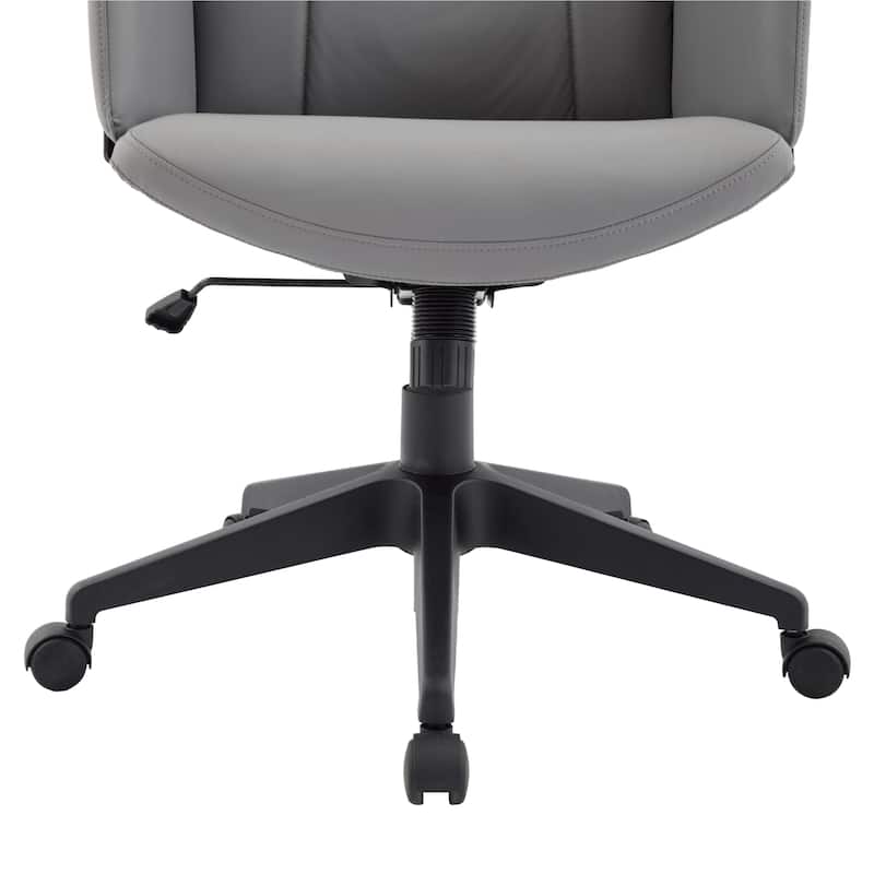 Infini Ergonomic Modern High Back Leather Executive Office Chair with Adjustable Height, Swivel, Padded Armrests & Iron Base