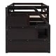 preview thumbnail 79 of 103, Modern Wooden Loft Bed with Retractable Writing Desk and 3 Drawers, Storage Stairs and Shelves