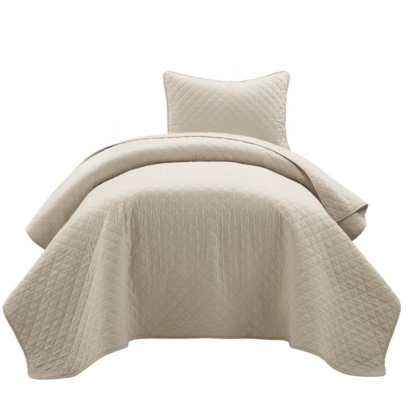 Copper Grove Balm Diamond Oversized Cotton 3-piece Quilt Set